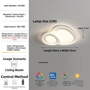 FANCY LAMP CLUB | Modern Simple Cream Style Ceiling Light For Living Room Bedroom Dining Room