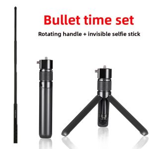 Invisible Bullet Time Selfie Stick Aluminum Alloy Rotating Handle Tripod Compatible with Insta360 X3 X4 Shadow Stone GOPRO