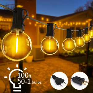 G40 LED Light String Outdoor LED Garland Light Globe Shatterproof Waterproof Blubs Patio Lamp  For Garden Wedding Patry Decor