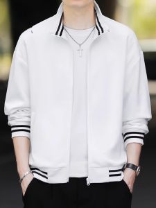 ROMON | Loose Casual Sportswear Zipper Design Stand Collar Mens Cardigan Sweatshirt Trendy Brand Spring Autumn New Style Romon