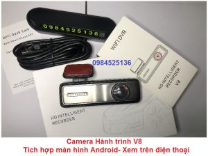 (Camera hành trình giá rẻ) Camera hành trình DVR V8 dành cho màn hình Android- Tích hợp xem trên điện thoại. Camera hành trình chất lượng hình ảnh caoCamera hành trình WF xem điện thoại từ xe. Camera hành trình tích hợp thông minh