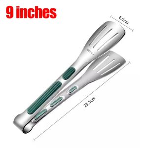 EELHOE | Stainless Steel Kitchen Food Tongs Thickened Heat Resistant Barbecue Grill Clips Bread Salad Buffet Cooking Camping Baking Tools