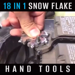 18‑in‑1 Stainless Steel Snowflake Multi‑Tool Keychain – 18 Tools in One Snowflake‑Shaped Multi‑Tool for Keychain Portable EDC Wrench Screwdrivers Bottle Opener & More – Maraming Gamit Sleek Compact Design for Everyday Carry