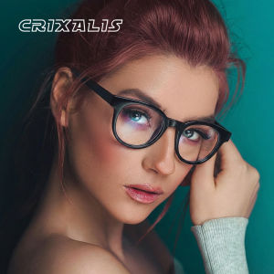 CRIXALIS Round Blue Light Glasses Women - Advanced Blue Light Blocking Computer Glasses Men - Screen Fatigue & UV Protection