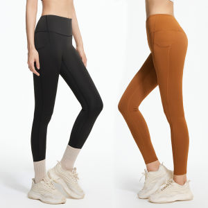 Tummy Control Leggings with Pockets-High Waisted Yoga Pants for Women 4-Way Stretch Workout Running High Elastic Non See-Through