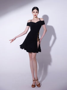 conny | Latin Dance Practice Costume Half Skirt Short Sleeve 1 Set