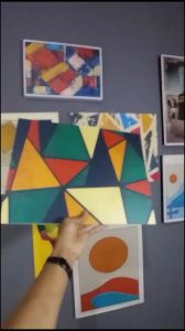 Poster ABSTRAK Merah Ukuran 30x40 Hiasan Dinding Murah Pajangan Ruang Tamu - Wirar Store
