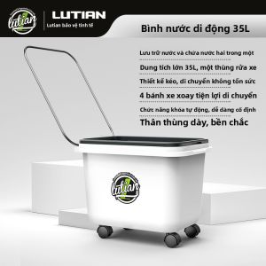 Lutian | Xô Rửa Xe Di Động Có Bánh và Khoang Lưu Trữ