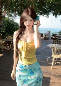 Beach Vacation Style Unique Beautiful Strapless Top Floral Half Skirt Two Piece Set Summer Complete Outfit Womens Fashion