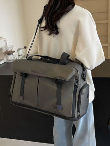 Large Capacity Oxford Cloth Fitness Bag Womens Casual Short Trip Travel Bag Separate Wet And Dry Swimming Training Bag