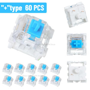 Bộ 50 Công Tắc Bàn Phím Cơ Xúc Giác Clicky Màu Xanh Lam 3 Chân Tiêu Chuẩn Có Thể Thay Thế Nóng 60g Bộ Dụng Cụ Thay Thế Tự Làm Với Ròng Rọc Chuyển Đổi