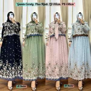 GAMIS CERUTY SET HIJAB TERBARU LD 110 CM PB 138 CM