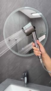 🇸🇬SG Seller | 4-in-1 High-Pressure Shower Head with Filter 3 Modes Water-Saving Switchable Silicone Massage