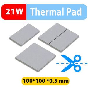 21W 100x100mm 0.5mm 0.75mm 1mm 1.25mm 1.5mm 2mm 3mm tichkess Thermal Pad CPU Heatsink Pad Cooling Conductive Silicone Thermal