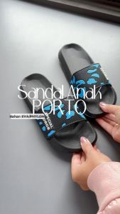 Sandal Selop Karet Anak Laki 5 6 7 8 9 10 Tahun Slip On Slop / Selobong Anak Cowok / Lelaki Terbaru Kekinian Bahan Eva Philon Porto 1023-43 Special Force Biru