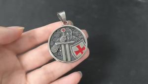 Punk Vintage Knights Templar Shield Pendant Necklace 316L Stainless Steel Male Cross Amulet Fashion Jewelry Gifts Dropshipping