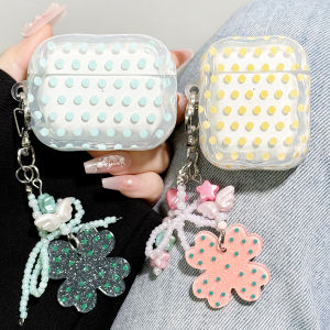 Earise | Transparent Silicone Protective Case with Polka Dots for AirPods Pro