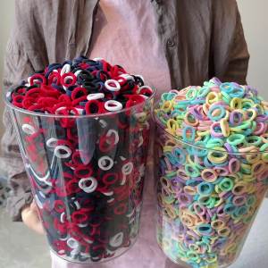 Bộ 50 Dây Buộc Tóc Co Giãn Nylon Nhiều Màu Sắc Cho Bé Gái Dễ Thương Đuôi Ngựa Giữ Scrunchie Dây Cao Su Thời Trang Trẻ Em Phụ Kiện Tóc