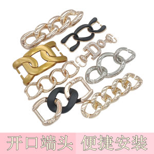 Metal Decorative Chain Loafers Shoe Buckle Accessory Open-End Versatile Single Shoe Hardware Flower for Womens Footwear