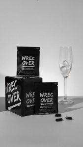 WrecOver Anti-Hangover + Brain and Liver Protection Food Supplement - Box (20 Sachets / 120 Capsules)