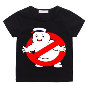 Bandai | Ghostbusters Summer Boys/Girls 4-12 Years Old T-shirt Cartoon Cotton Funny Hot Game Print Short Sleeve Children T-Shirt Cartoon