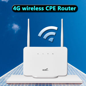 WiFi Router 300Mbps 4G Router Wireless Modem External Antenna with Sim Card Slot EU Plug for Home Travel Work