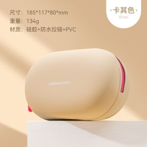 Silicone Waterproof Makeup Bag Portable Travel Toiletry Bag Large Capacity Lightweight Fitness Washing Durable Zipper Closure