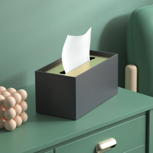 Modern Minimalist North European Style Stainless Steel Metal Tissue Box Living Room Sample Room Soft Decoration Tabletop Display