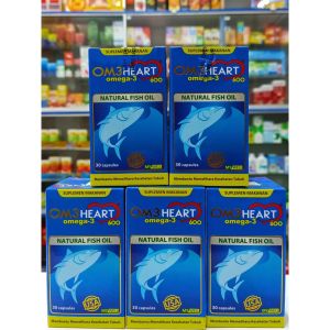 Omeheart Omega 3 600 Vitamin Minyak Ikan Isi 30 Kapsul