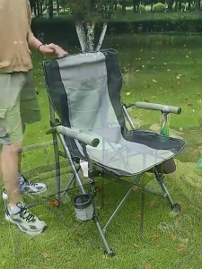 Camping Chair Portable Folding Outdoor Fishing Picnic Heavy Duty Chair with Cup Holder