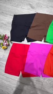 Quần đùi chun mông nữ tập gym yoga aerobic thể thao lưng cao chất liệu thun lạnh co dãn 4 chiều BINSPORTS Q194