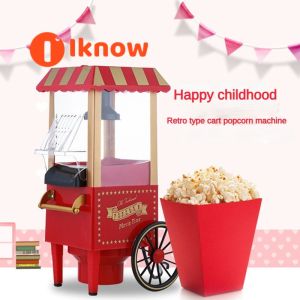 I know Retro Style Mini Popcorn Machine | Home Use Electric Heating Corn Popper for Fun Family Movie Nights