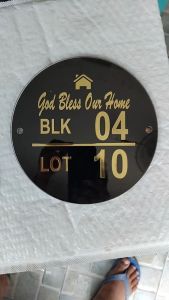 Personalized House Plate Circle shape Signage/Marker/Acrylic