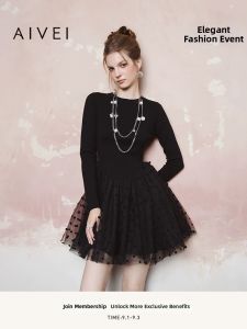 AIVEI | Winter Ballet Fairy Style 3D Dots Dress
