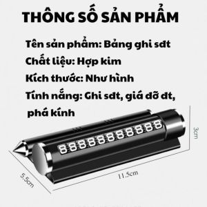 [SẢN PHẨM MỚI]-Biển Số Điện Thoại Ô Tô Bảng Ghi Số Điện Thoại Để Taplo Xe Hơi Có Thể Phá Kính - Mạnh Tuấn Autocar