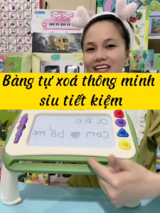 Bảng vẽ tự xóa cho bé thông minh có chân bàn bảng từ tính tập viết tập vẽ cho bé