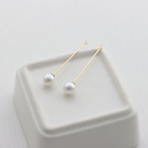 Móc Ngực Kim Loại Mạ Vàng Nguyên Chất Hạt Ngọc Trai Giả Móc Cài Nút Tròn Phụ Kiện Trang Sức Tự Làm Hợp Kim Mới Giá Cả Phải Chăng