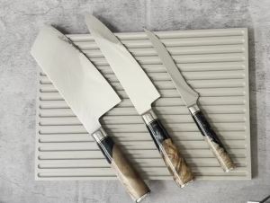 3 Pieces Damascus Steel Kitchen Knife Collection Sharp Chef Cleaver Boning Knife Wear-resistant Handle Cooking Knives for Home