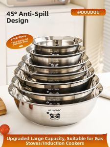 WODEBAIHUI | Food-grade Deepened Thickened 304 Stainless Steel Round Basin