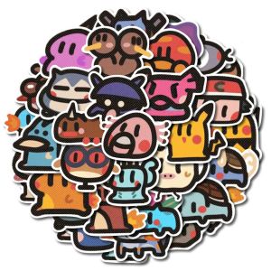 Bandai | 100 Chiếc Pokemon Kawaii Bộ Hình Dán-Chống Thấm Nước Cũ Học Charmander Pikachu Psyduck Thiết Kế Cho Laptop Xe Đạp Guitar Trẻ Em Quà Tặng