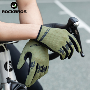 ROCKBROS găng tay đi xe đạp KÍN NGÓN găng tay chạm cảm ứng MTB xe đạp đường trường SBR Palm Pad thoáng khí chống sốc Găng tay xe đạp