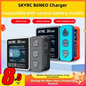 SkyRC | Bộ sạc cân bằng thông minh Skyrc B6NEO pin Lithium cho máy bay mô hình không người lái FPV 200W Siêu Nhỏ Gọn Hỗ Trợ USB-C PD