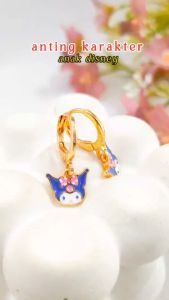 AA 027 - Anting Anak Xuping Karakter Pinguin Pink Lucu Perhiasan Anak Lapis Emas 18k - Cute