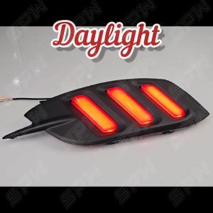 Honda Civic FC (2016-2021) Reflector LED MUSTANG Rear Bumper Reflector DRL Brake Light Running Signal Rear Spotlight Rear Fog Lamp Fog Light Spot Light Foglamp Spotlight 2016 2017 2018 2019 2020 2021