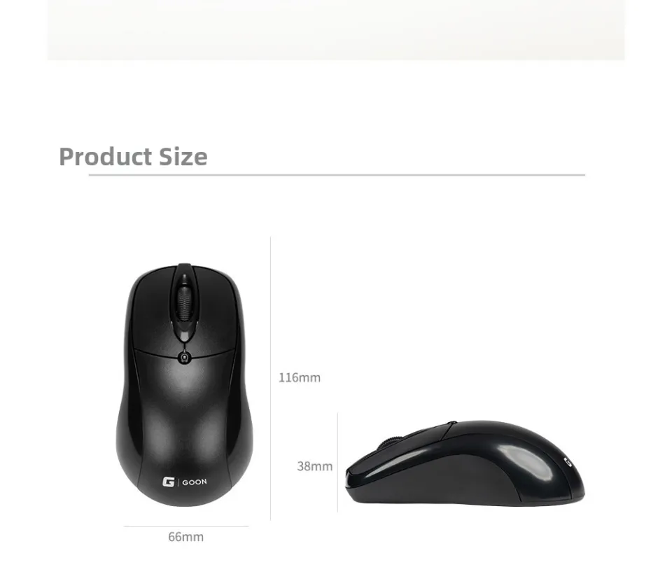 Jq Black Wired Computer Mouse Laptop Mouse Office Gaming Digital