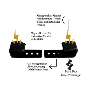 Dudukan plat nomor magnet Vespa Sprint Primavera LX S dan GTS / Breket Magnet nopol VESPA