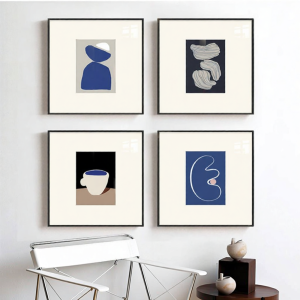 YASISHA | Klein Blue Minimalist Wall Art for Living Room Modern Abstract Art