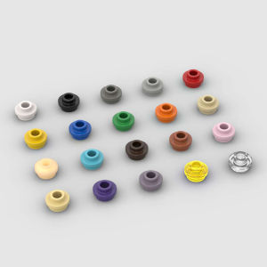 Bộ Đồ Chơi Khối Hình Tròn Nhỏ Tương Thích Với Các Sản Phẩm Phổ Thông Lắp Ráp DIY Khối Hạt Đèn Màng Tròn Cột Khối Nhựa