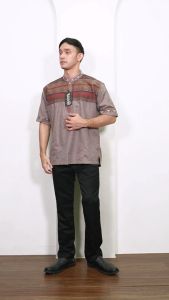 (BONUS DUS) Baju Koko Pria Terbaru Lengan Pendek Songket Tebal Halus Dingin Bagus 19D243525