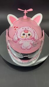 Nón bảo hiểm cho bé hình Baby Three gắn kính kèm phụ kiện cute nón bảo hiểm chính hãng Long Thanh - đạt chuẩn ATGT